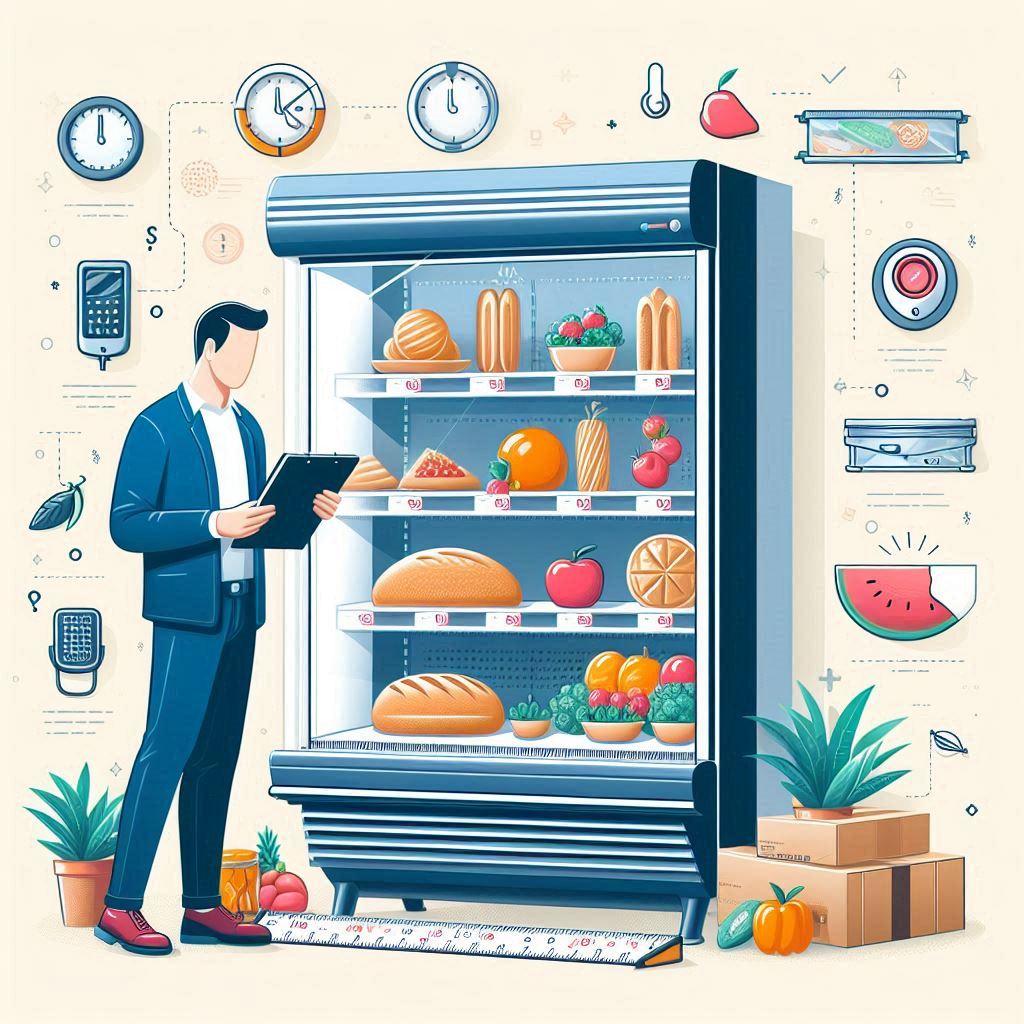 холодильная витрина иллюстрация 