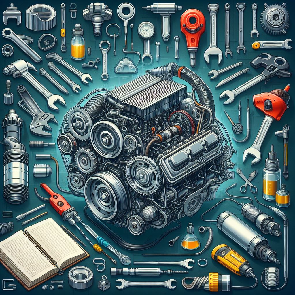Двигатель автомобиля иллюстрация